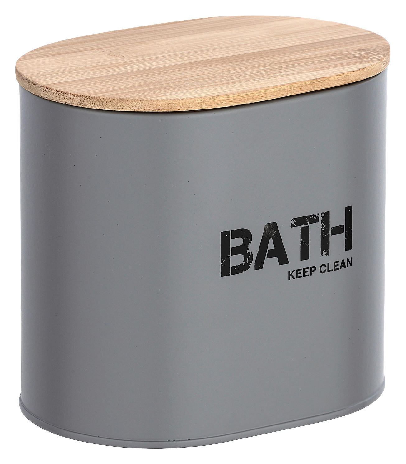 BOX - Naturfarben/Grau, Basics, Holz/Metall (15/14/11cm) - Wenko