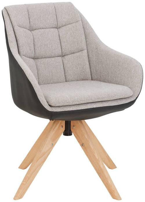 ARMLEHNSTUHL  in Webstoff, Mikrofaser  - Eichefarben/Anthrazit, KONVENTIONELL, Holz/Textil (57/83,5/60cm) - Landscape