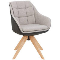 ARMLEHNSTUHL  in Webstoff, Mikrofaser  - Eichefarben/Anthrazit, KONVENTIONELL, Holz/Textil (57/83,5/60cm) - Landscape