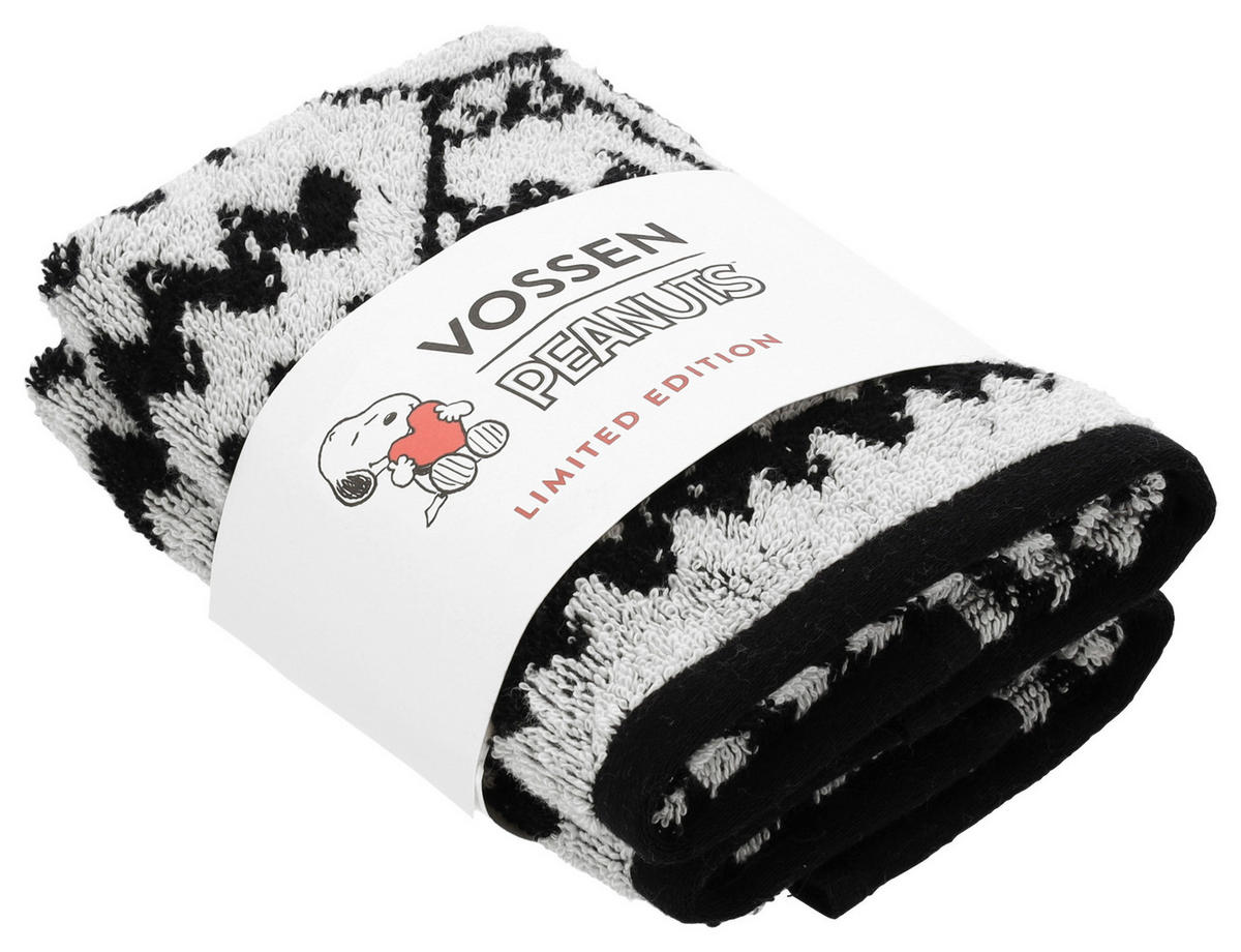 GÄSTETUCHSET Charlie Brown Schwarz 30/50 cm  - Schwarz, Design, Textil (30/50cm) - Vossen