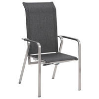 GARTEN-RELAXSESSEL in  - Edelstahlfarben/Anthrazit, Design, Textil/Metall (55/110/62cm) - Amatio