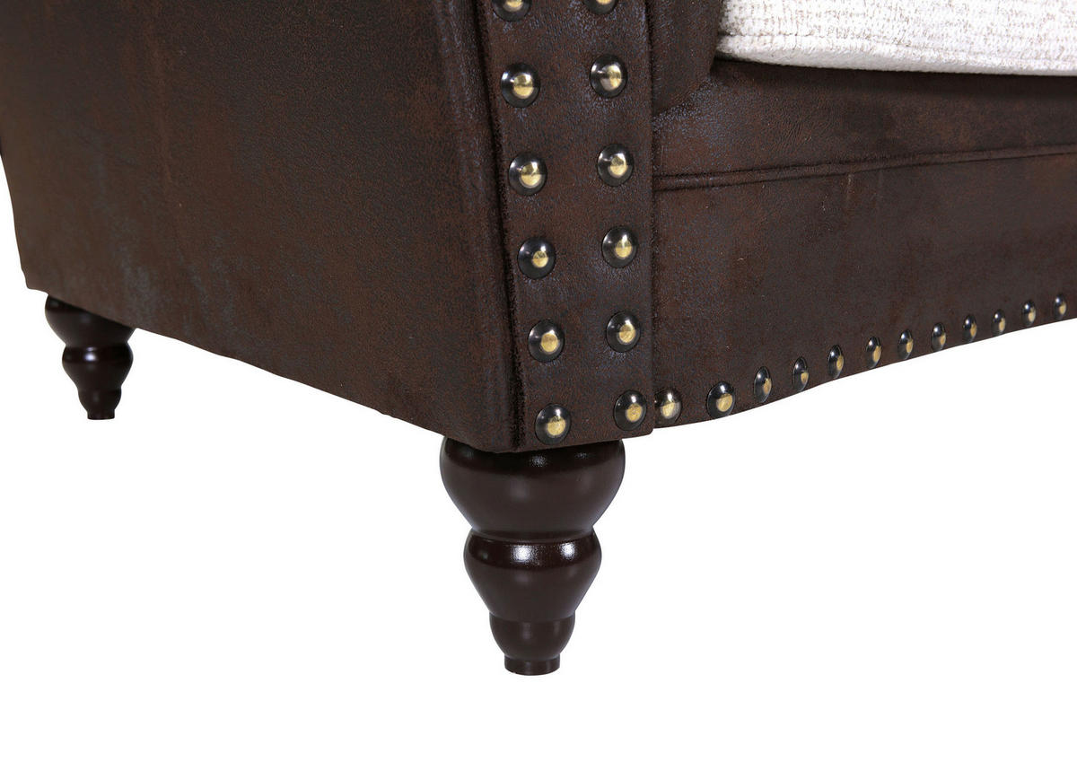 TROSJED tekstil  smeđa    - sivo-smeđa/tamno smeđa, Romantično / ladanjski, tekstil/drvo (273/79/50/125cm) - Landscape