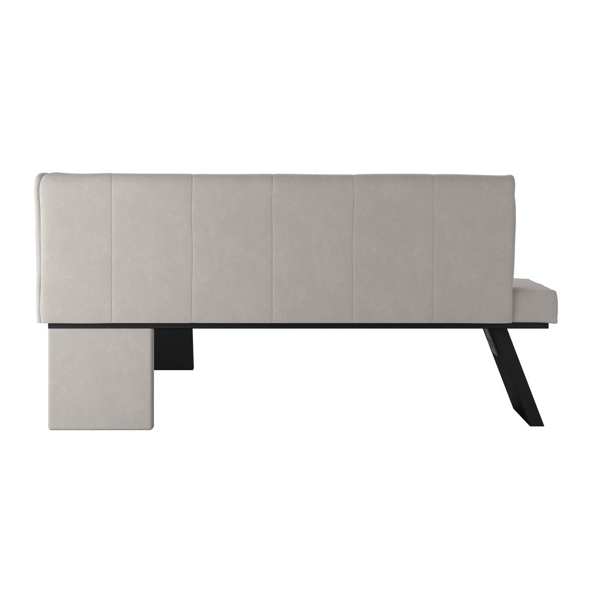 ECKBANK 185/150 cm Webstoff Beige   - Beige/Schwarz, KONVENTIONELL, Textil (185/150cm)