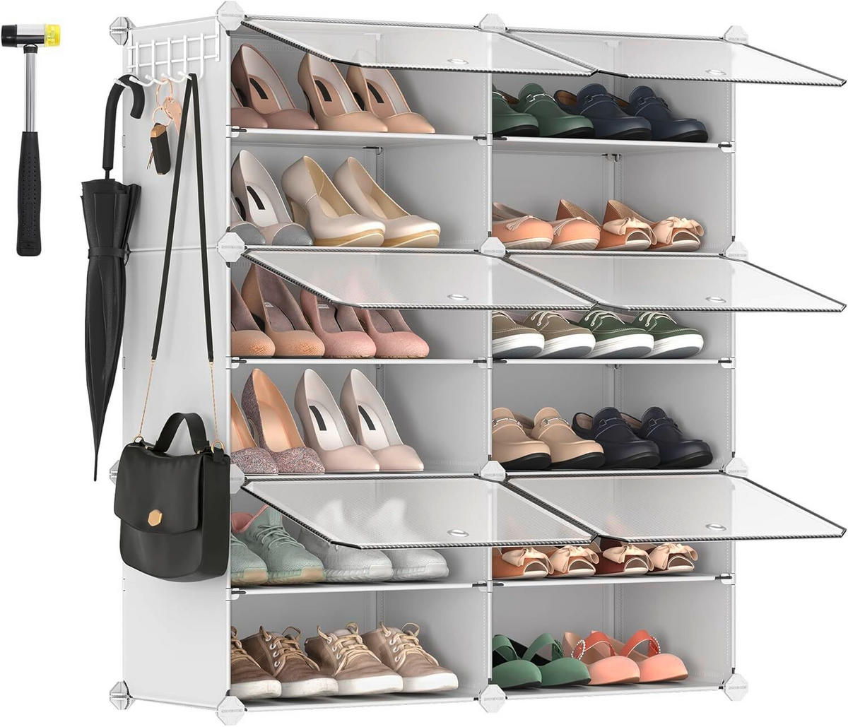 SCHUHREGAL Weiß  - Weiß, Basics, Kunststoff/Metall (83/63/32cm)
