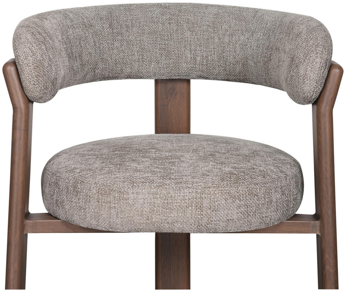 ARMLEHNSTUHL   Webstoff  Hellbraun, Walnussfarben  - Hellbraun/Walnussfarben, MODERN, Textil/Metall (62/74/56,5cm) - Livetastic