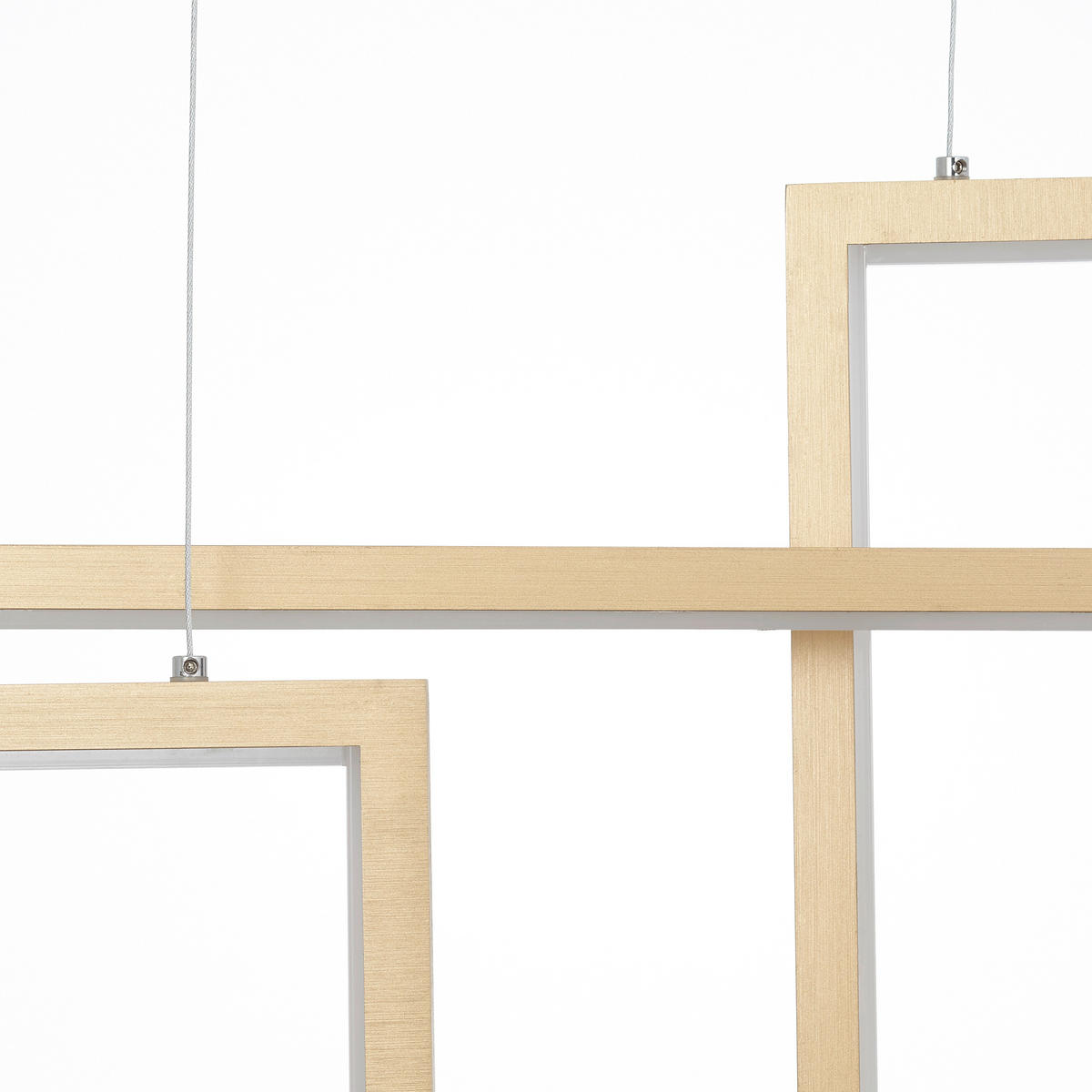 LED-HÄNGLAMPA Gwyen 124/80/13 cm  - aluminiumfärg/guldfärgad, Design, metall/plast (124/80/13cm)
