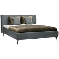 POLSTERBETT 180/200 cm  Anthrazit  - Weiss/Anthrazit, Design, Holz/Textil (180/200cm) - Johann Jakob