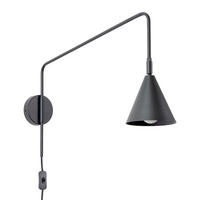 WANDLEUCHTE Nox 14/61/30 cm  - Schwarz, KONVENTIONELL, Metall (14/61/30cm)
