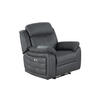 RELAXFÅTÖLJ i trä, metall, textil grå  - grå, Klassisk, metall/trä (101/105/99cm) - Best Price