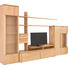 WOHNWAND in - Erlefarben/Schwarz, Natur, Glas/Holz (353,1/216/52cm) - Escando Natürlich Wo WOHNWAND in - Erlefarben/Schwarz, Natur, Glas/Holz (353,1/216/52cm) - Escando Natürlich Wo