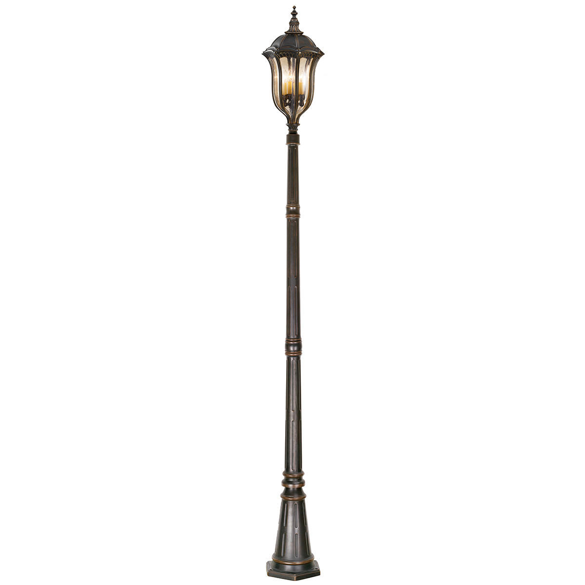 SOCKELBELYSNING - mörkbrun, Klassisk, metall/glas (33/258cm) - Elstead Lighting