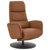 RELAXSESSEL in Leder Cognac  - Cognac/Schwarz, Design, Leder/Metall (76/108/86cm) - Dieter Knoll