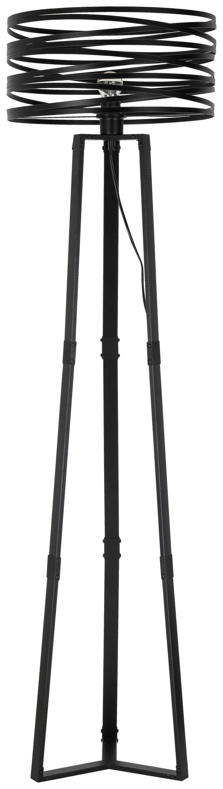 Stehlampe Lilien Schwarz Mit Fußschalter Modern