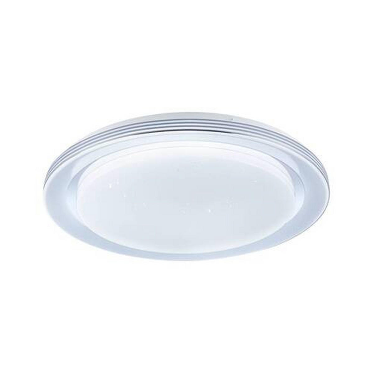 DECKENLEUCHTE  48,5/7,5 cm    - Chromfarben/Weiß, Basics, Kunststoff/Metall (48,5/7,5cm) - Paulmann