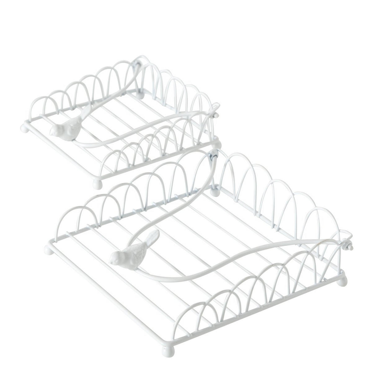 SERVIETTENHALTER    - Weiß, Basics, Metall (18/19/5cm)