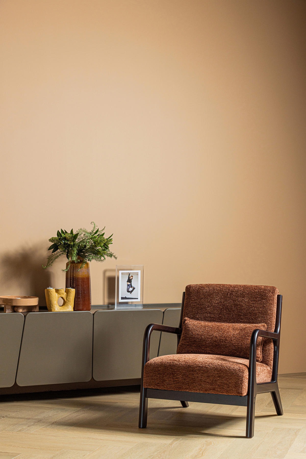 SESSEL in Chenille Braun, Dunkelbraun  - Dunkelbraun/Braun, MODERN, Holzwerkstoff/Textil (67/75/82cm) - Livetastic