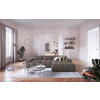 ECKSOFA Silberfarben Velours  - Silberfarben, KONVENTIONELL, Textil/Metall (307/186cm) - Livetastic