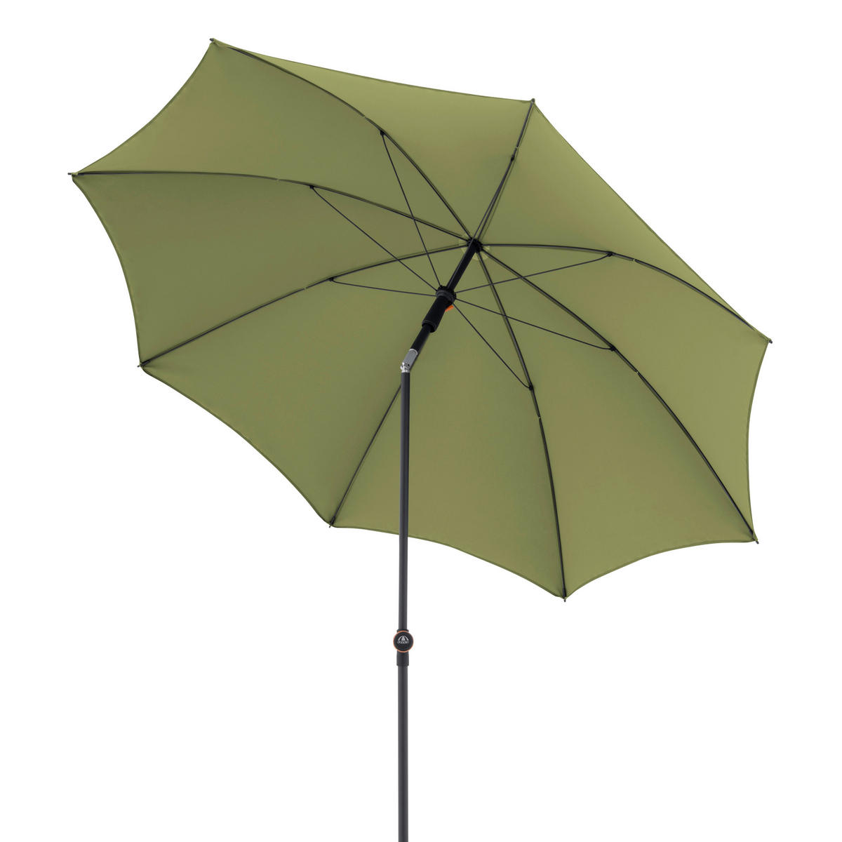 SONNENSCHIRM  200/200 cm  - Anthrazit/Grün, Basics, Textil/Metall (200/200cm) - Doppler