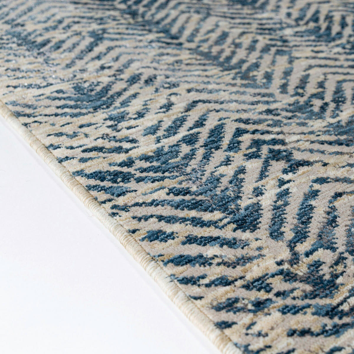 WEBTEPPICH  Wohnzimmer 200/300 cm Lua Abstract Blau rechteckig  - Blau, Basics, Kunststoff/Textil (200/300cm) - Flair Rugs