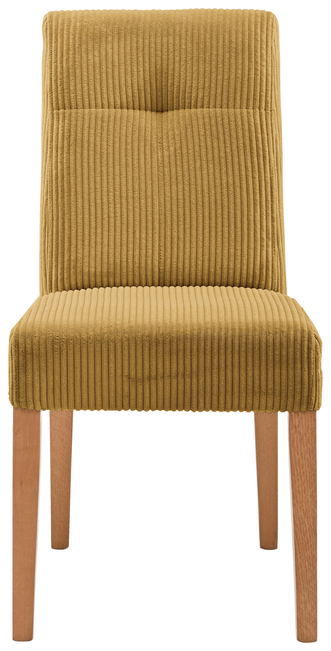 STUHL Cord Buchefarben, Currygelb Buche massiv  - Currygelb/Buchefarben, KONVENTIONELL, Holz/Textil (47,5/91,5/63cm) - home24
