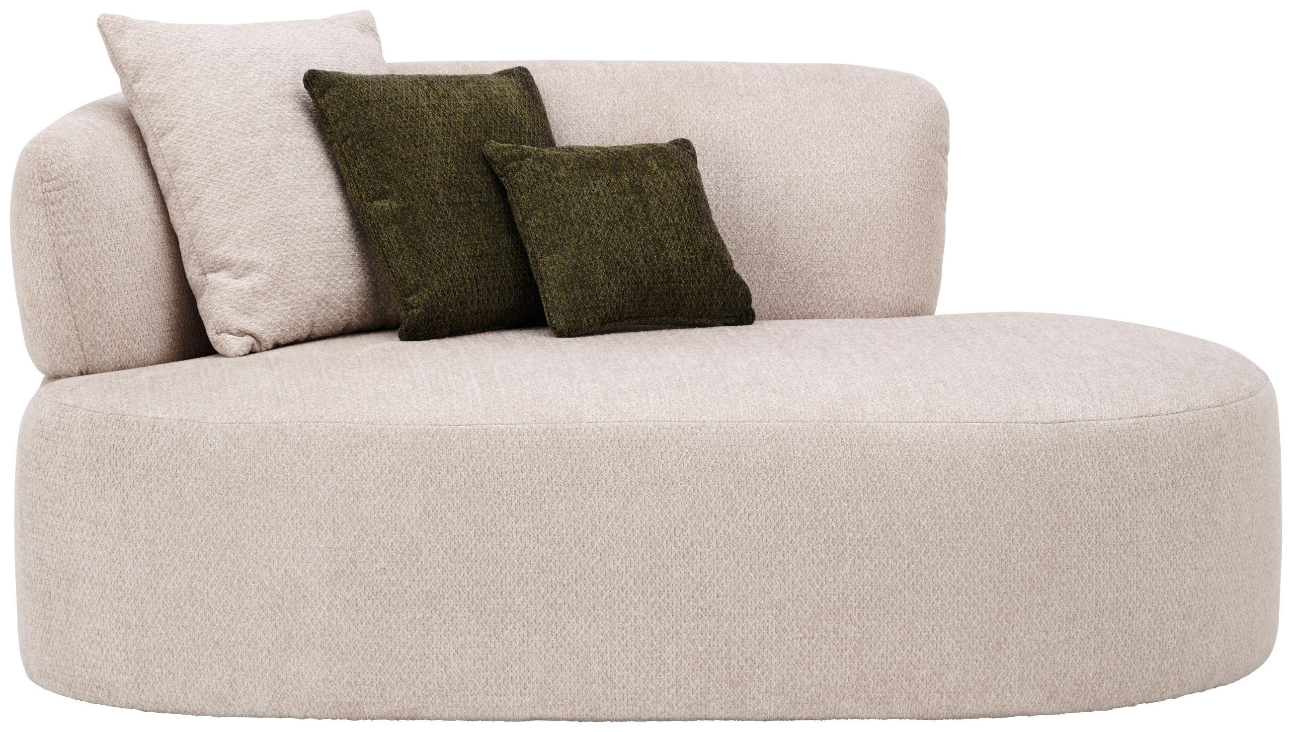 RÉCAMIERE Dunkelgrün, Beige Chenille  - Dunkelgrün/Beige, MODERN, Kunststoff/Textil (166/86/105cm) - Hom`in