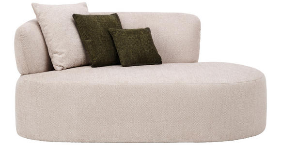 RÉCAMIERE  in Chenille Dunkelgrün, Beige  - Dunkelgrün/Beige, MODERN, Kunststoff/Textil (166/86/105cm) - Hom`in