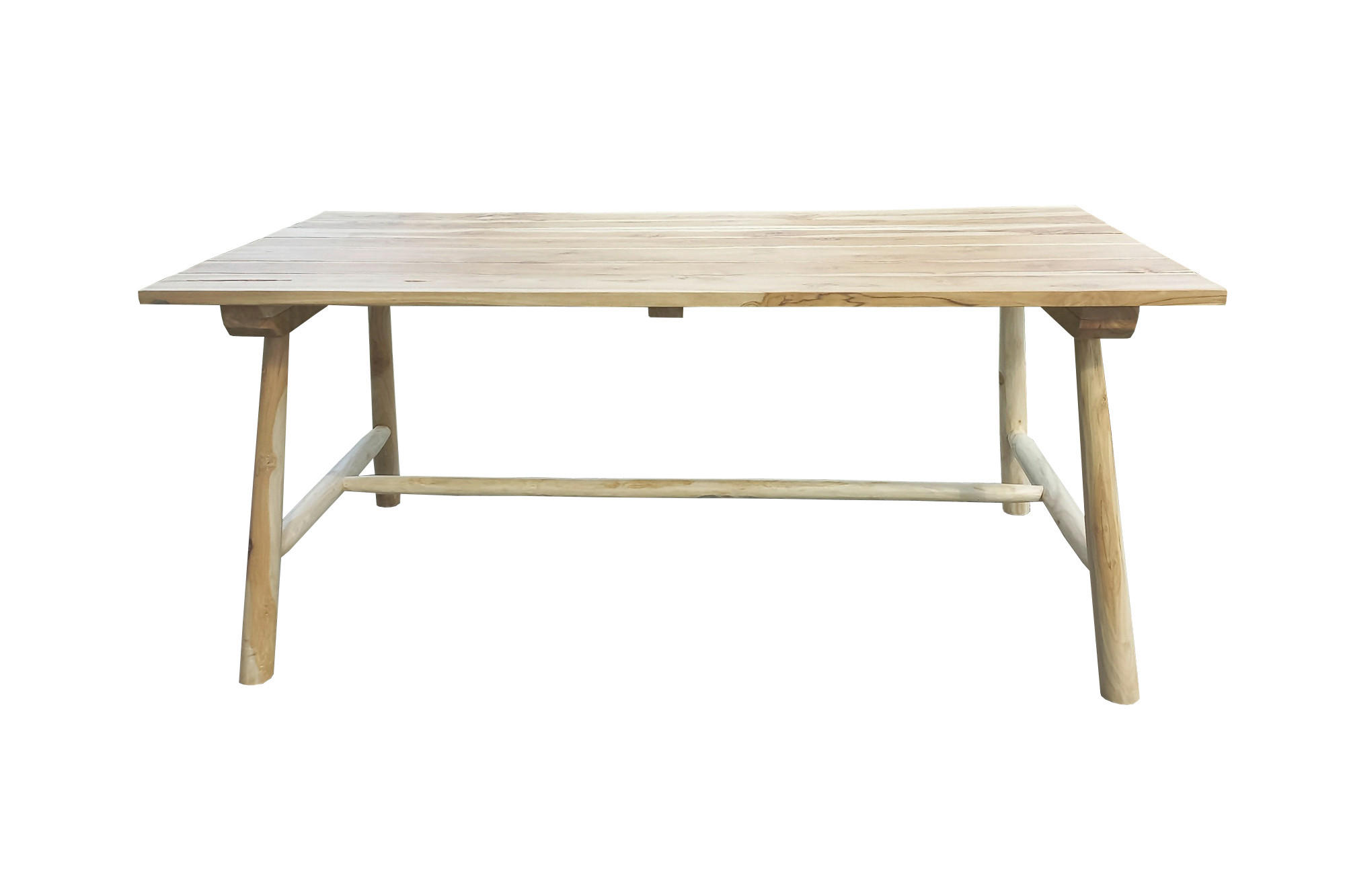 Thumbnail - Gardenson Gartentisch, Natur, Holz, Teakholz, massiv, rechteckig, A-Form, 90x77x180 cm, wetterfest, Gartenmöbel, Gartent...