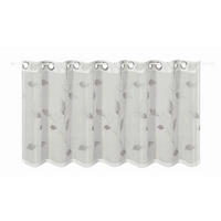 KURZGARDINE  150/50 cm  - Silberfarben/Weiß, Natur, Textil (150/50cm)