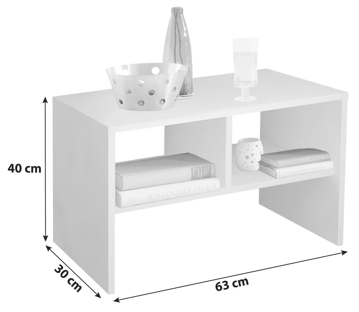 COUCHTISCH 63/30/40 cm rechteckig Eichefarben  - Eichefarben, Basics, Holzwerkstoff (63/30/40cm) - MID.YOU