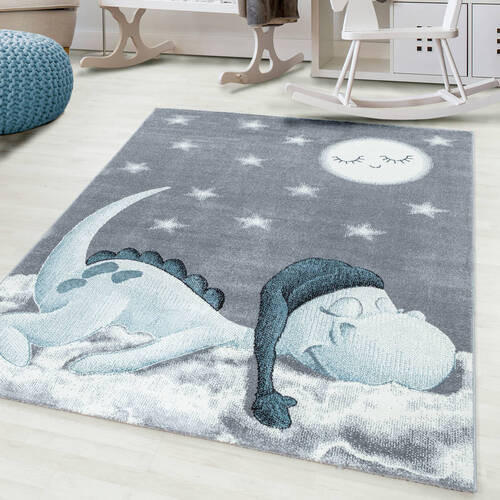 BARNMATTA 140/200 cm Bambi  - blå, Trend, textil (140/200cm) - Ben'n'jen