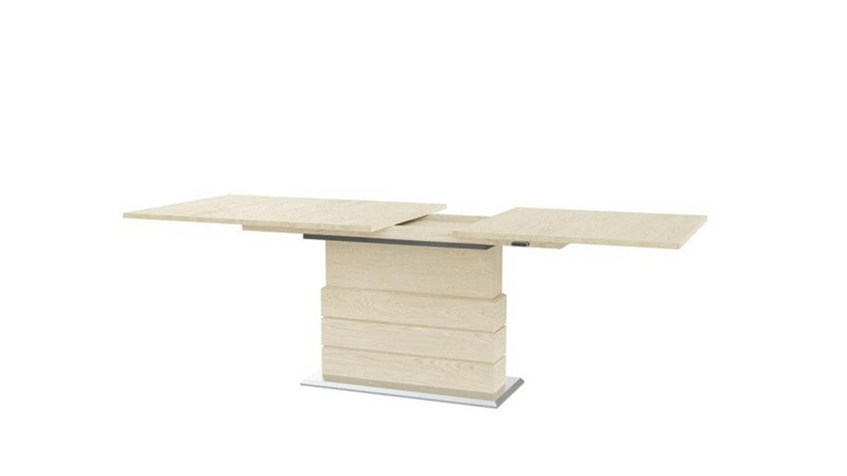 MATBORD 200-280/100/64-110 cm massivt trä  trä utdragbar, justerbar höjd, finns i olika träslag rektangulär ek Bianco  - ek Bianco, Klassisk, trä (200-280/100/64-110cm) - Skovby
