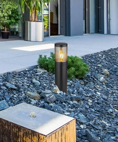GOLVLAMPA UTOMHUS - svart, Basics, metall/plast (14/50cm) - Globo