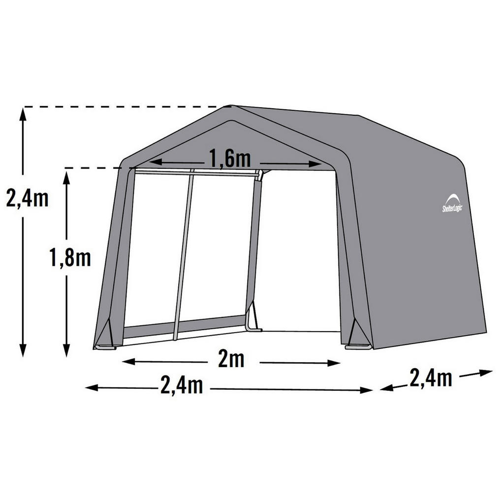Thumbnail - Ambia Garden Gerätehaus, Grau, Kunststoff, 240x240x240 cm, Aufbewahrung & Schutzhüllen, Geräteschuppen