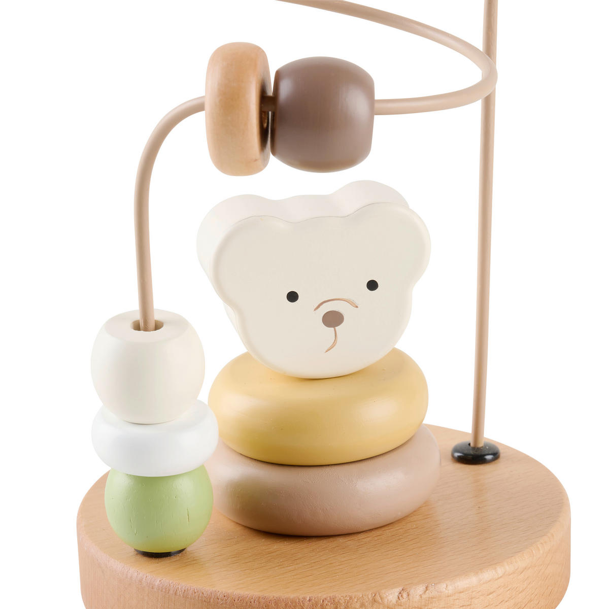 MOTORICKÁ HRA - hnedá/biela, Basics, kov/drevo (10,7/15,8cm) - My Baby Lou