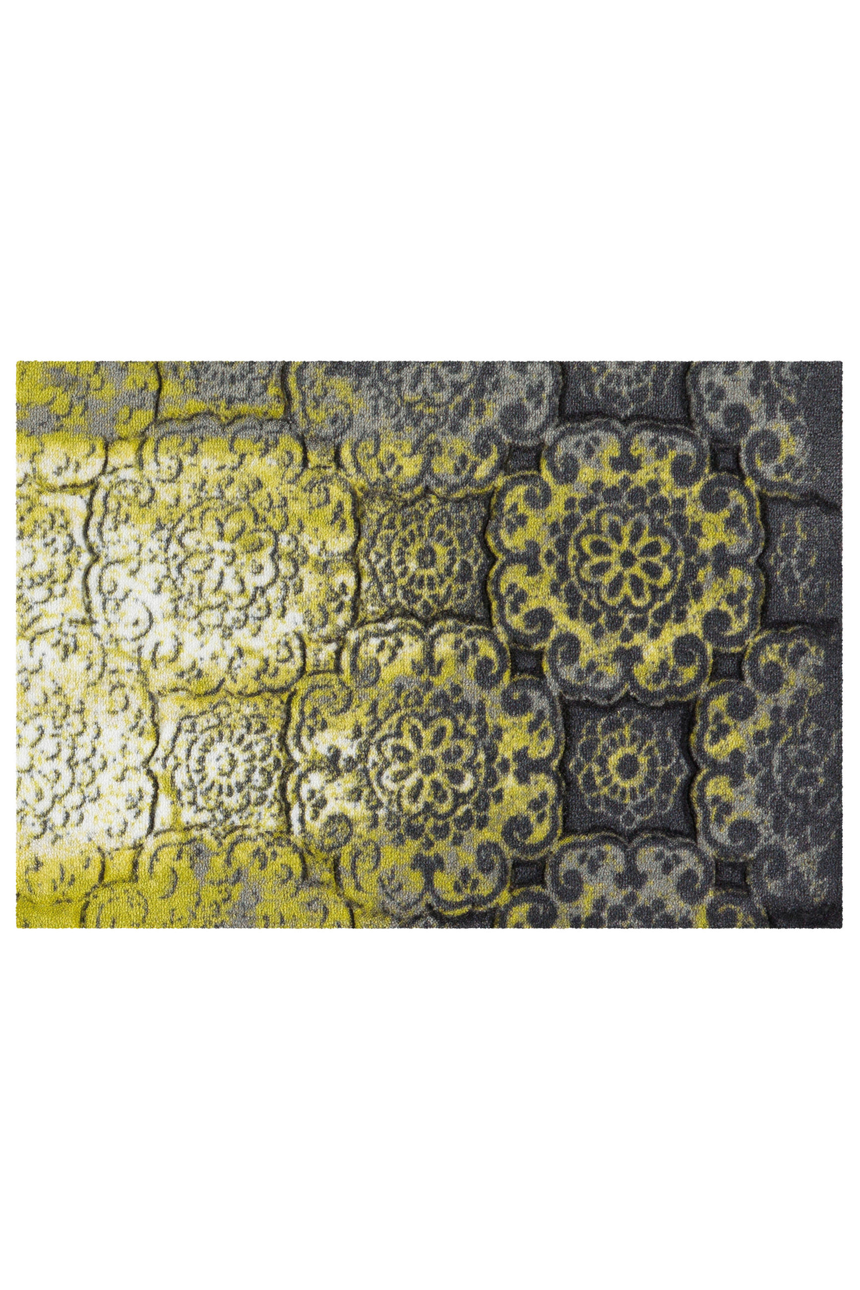 FUSSMATTE 64/168 cm  - Anthrazit/Gelb, Basics, Kunststoff/Textil (64/168cm) - Kayoom