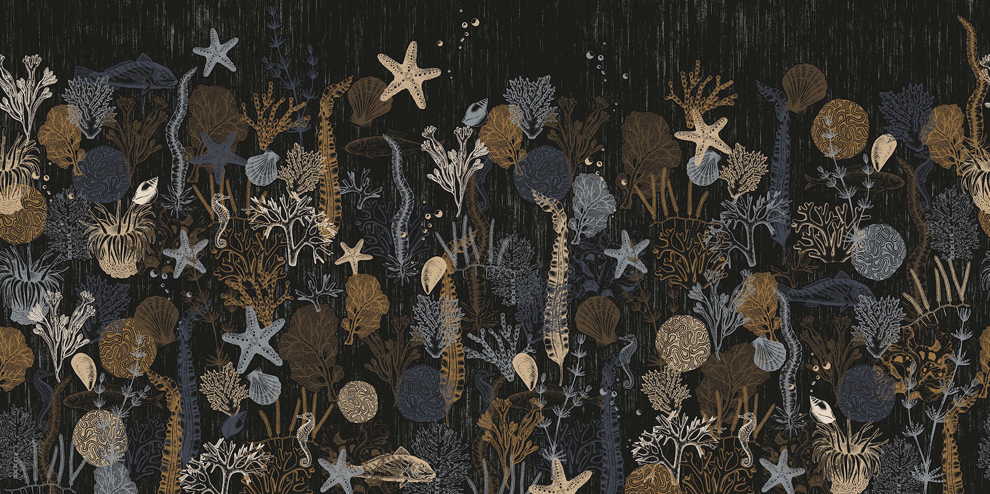 Xora Vliestapete Braun, Schwarz 500x250 cm