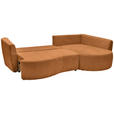 ECKSOFA  in Chenille Rostfarben  - Rostfarben/Schwarz, MODERN, Kunststoff/Textil (287/179cm) - Carryhome