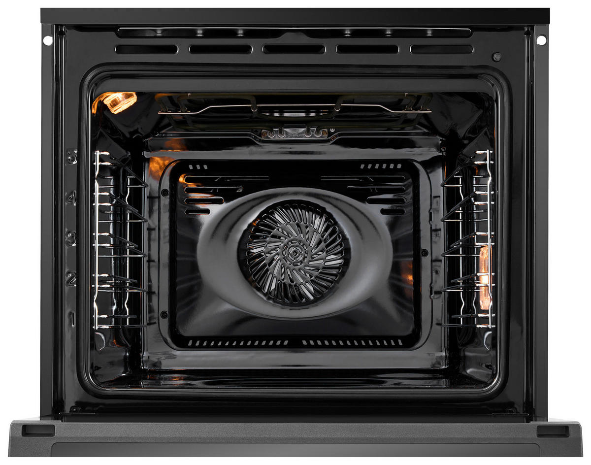 EINBAUBACKOFEN MBO7NM30E4-BK  - Schwarz, Basics, Glas/Metall (59,5/59,5/56,6cm) - Midea