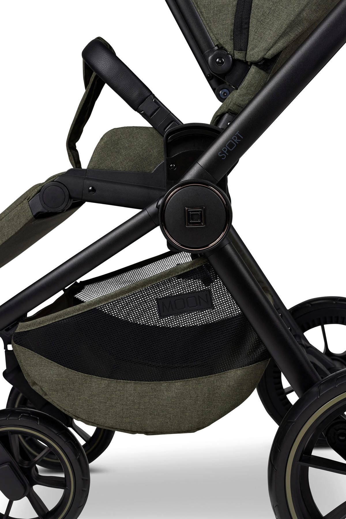 KIŠOBRAN KOLICA  Sport  - maslinasto zelena/crna, Basics, tekstil (95/57/105cm) - Moon