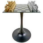 BEISTELLTISCH in Metall, Kunststoff, Glas  - Schwarz, Trend, Glas/Kunststoff (60/71/60cm) - Ambia Home