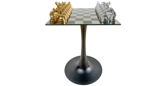 BEISTELLTISCH in Metall, Kunststoff, Glas  - Schwarz, Trend, Glas/Kunststoff (60/71/60cm) - Ambia Home