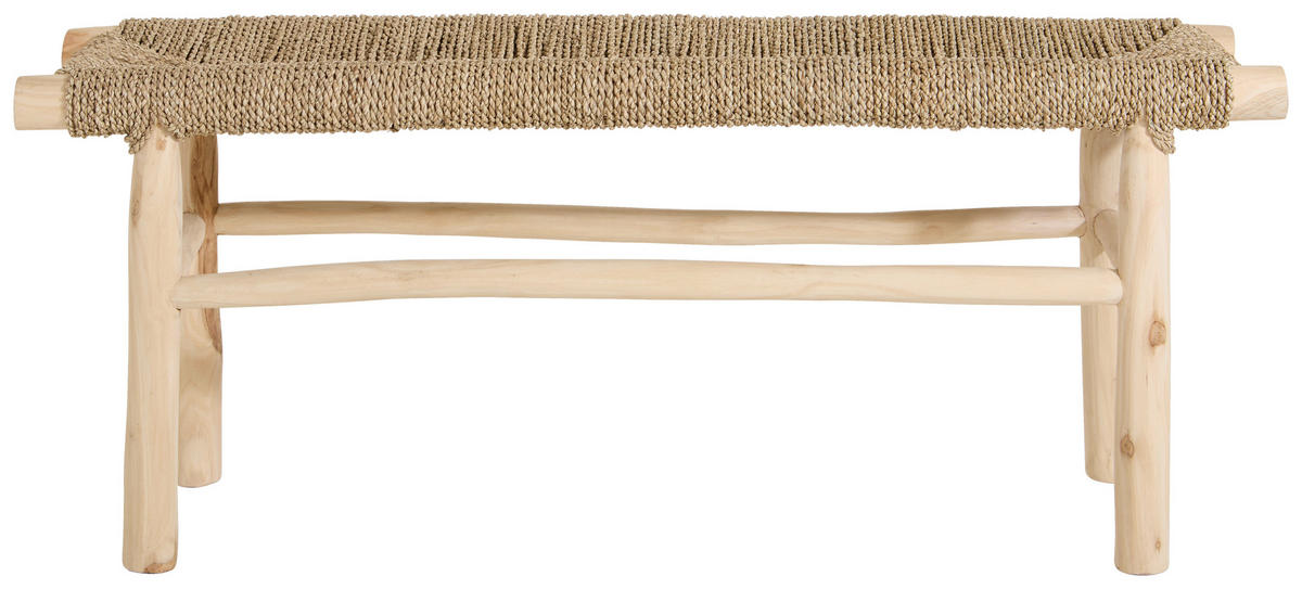 HOCKERBANK 120/46/30 cm Naturfarben Teakholz massiv  - Naturfarben, Design, Naturmaterialien/Holz (120/46/30cm) - Livetastic