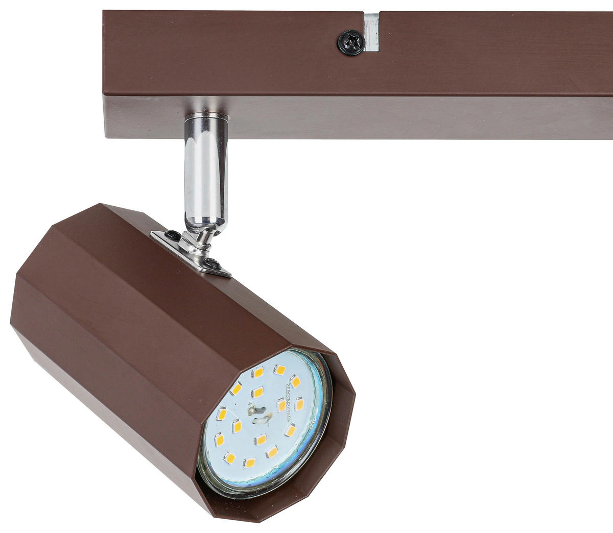 DECKENLEUCHTE 57/14,5/10,5 cm   - Chromfarben/Mokka, Trend, Kunststoff/Metall (57/14,5/10,5cm) - Novel