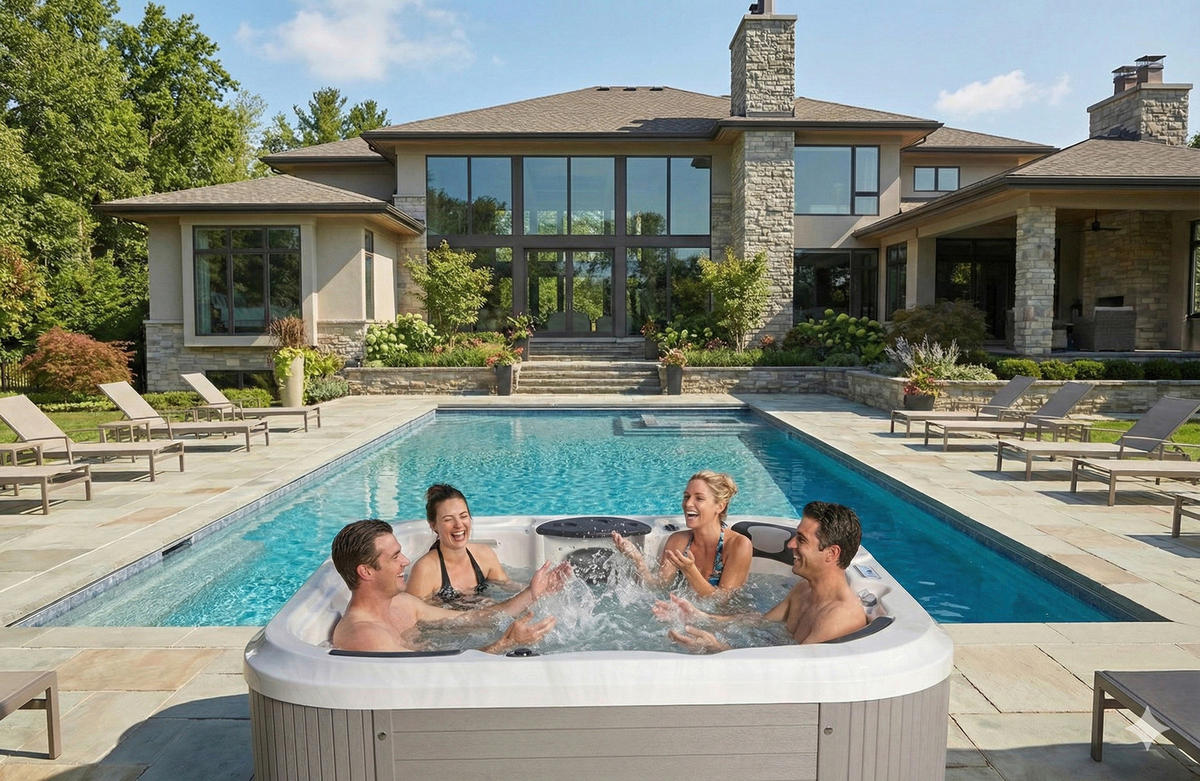 WHIRLPOOL EC1500 FLORENZ 200/200/91 cm  - Weiß/Grau, MODERN, Kunststoff (200/200/91cm)