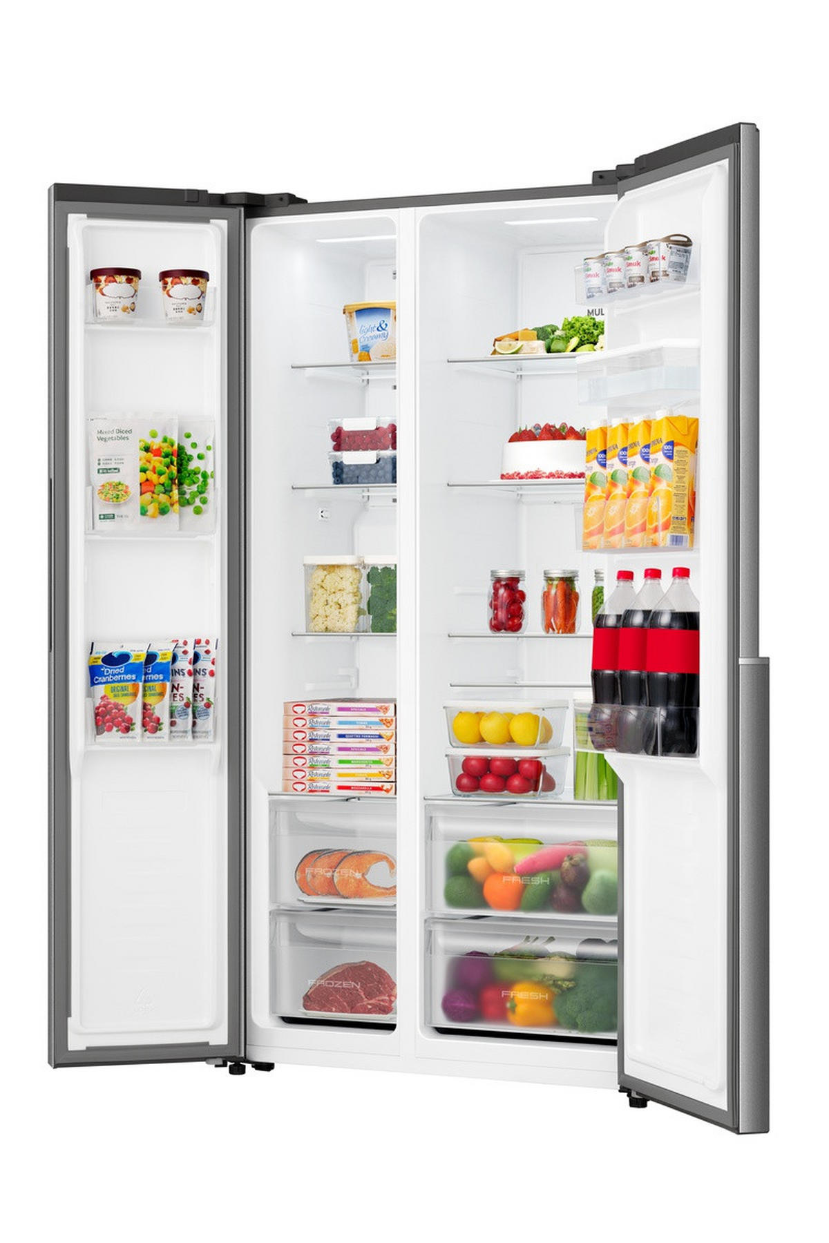 SIDE-BY-SIDE 97,5/188/67,9 cm NRS917E41XWD  - Edelstahlfarben, Metall (97,5/188/67,9cm) - Gorenje