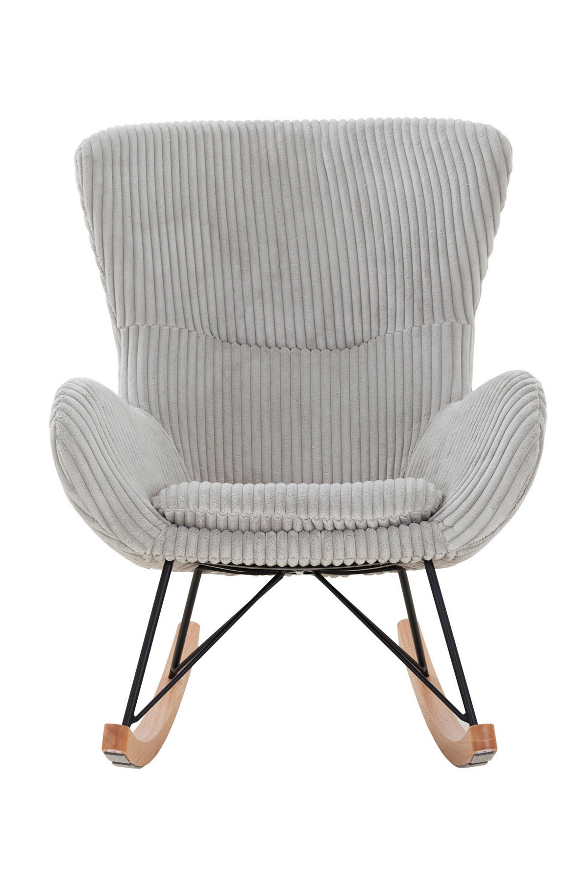 SCHAUKELSTUHL in Cord Grau  - Eichefarben/Grau, MODERN, Holz/Textil (76/103/100cm) - Livetastic