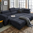 ECKSOFA  in Mikrofaser Dunkelgrau  301/207 cm  - Dunkelgrau/Schwarz, Design, Textil/Metall (301/207cm) - Xora