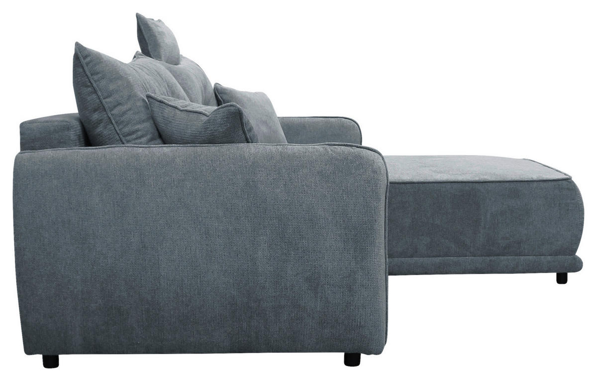 ECKSOFA in Struktur Blau  264/195 cm  - Blau/Beige, Design, Kunststoff/Textil (264/195cm) - MID.YOU