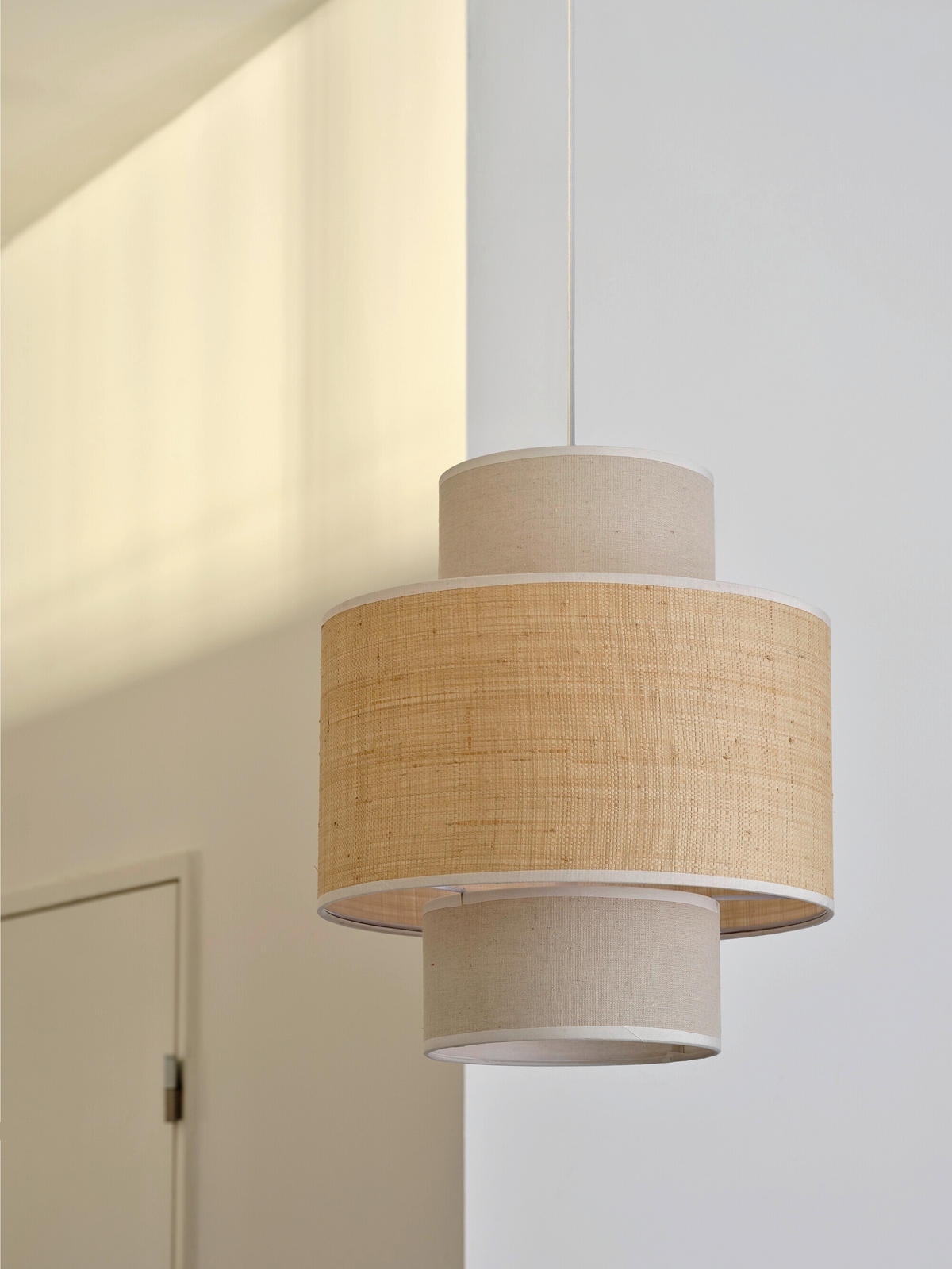 HÄNGELEUCHTE 35/142 cm  - Beige, Natur, Holz/Textil (35/142cm) - Osram