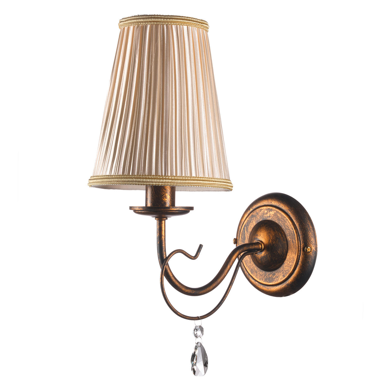 WANDLEUCHTE 15/30/36 cm   - Cognac, KONVENTIONELL, Glas/Textil (15/30/36cm)